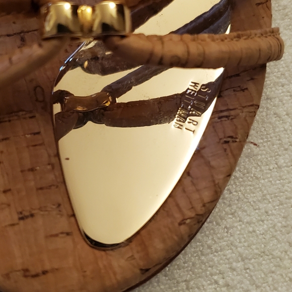 Stuart Weitzman Nuts Natural Cork demi-wedge sandal - Picture 2 of 7